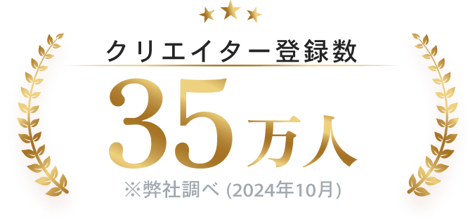 クリエイター登録数35万人